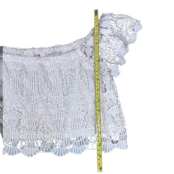 Poetry, Cream Lace, Off-Shoulder, Crop Top, Medium - Picture 8 of 10